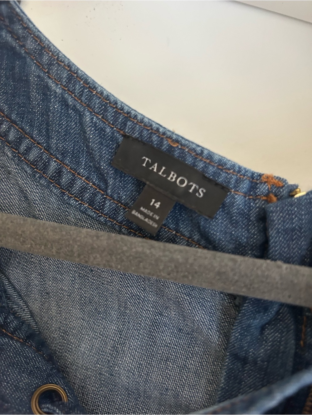 Talbots Sleeveless Denim Dress - Picture 3 of 7